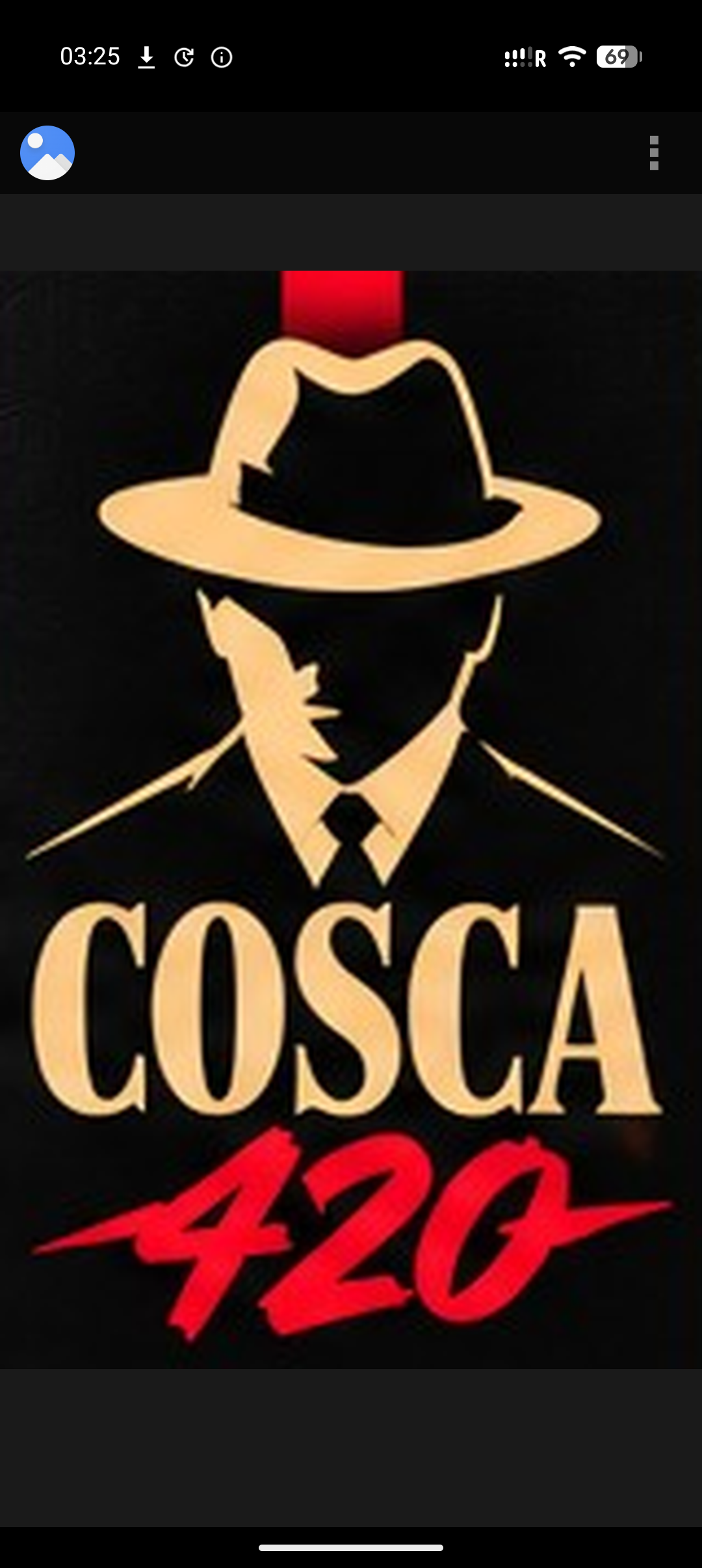 COSCA 420 logo featuring the fedora silhouette, gold COSCA lettering and red 420 mark